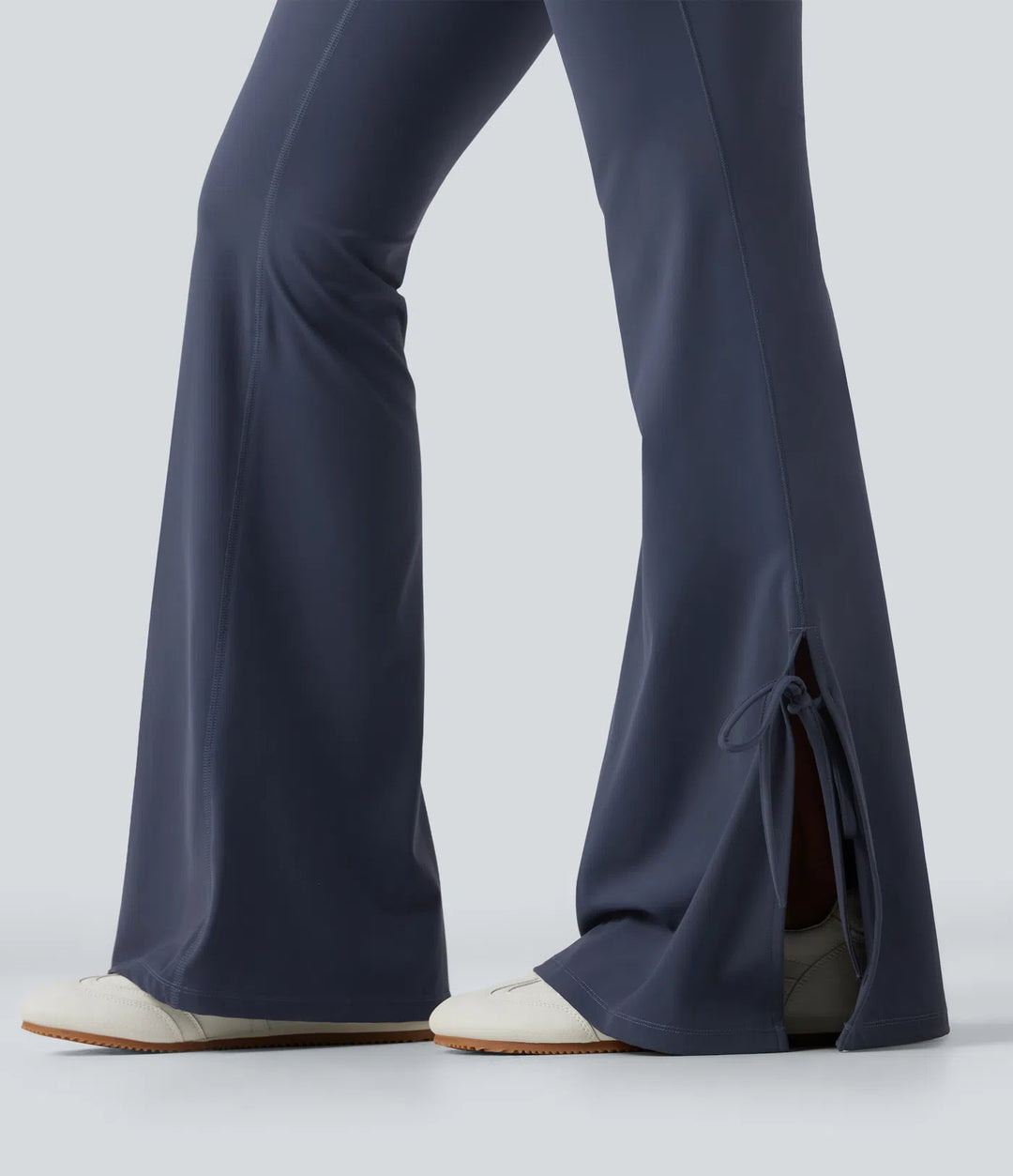 Halara UltraSculpt High Waisted Lace Up Flare Yoga Leggings with Pockets