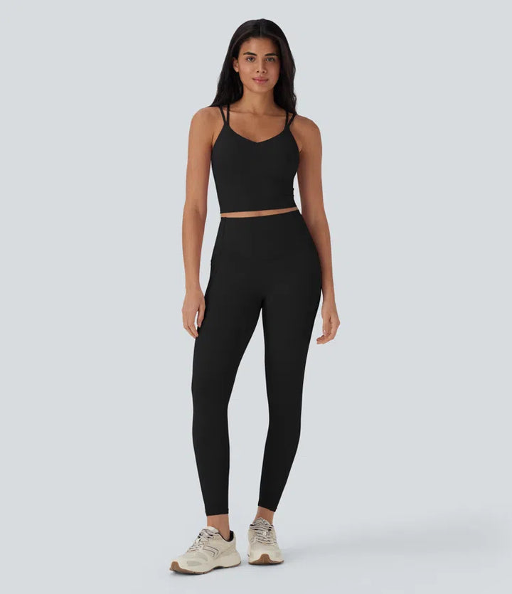 Halara UltraSculpt Cool Quick Dry Cropped Yoga Tank Top-UPF50+