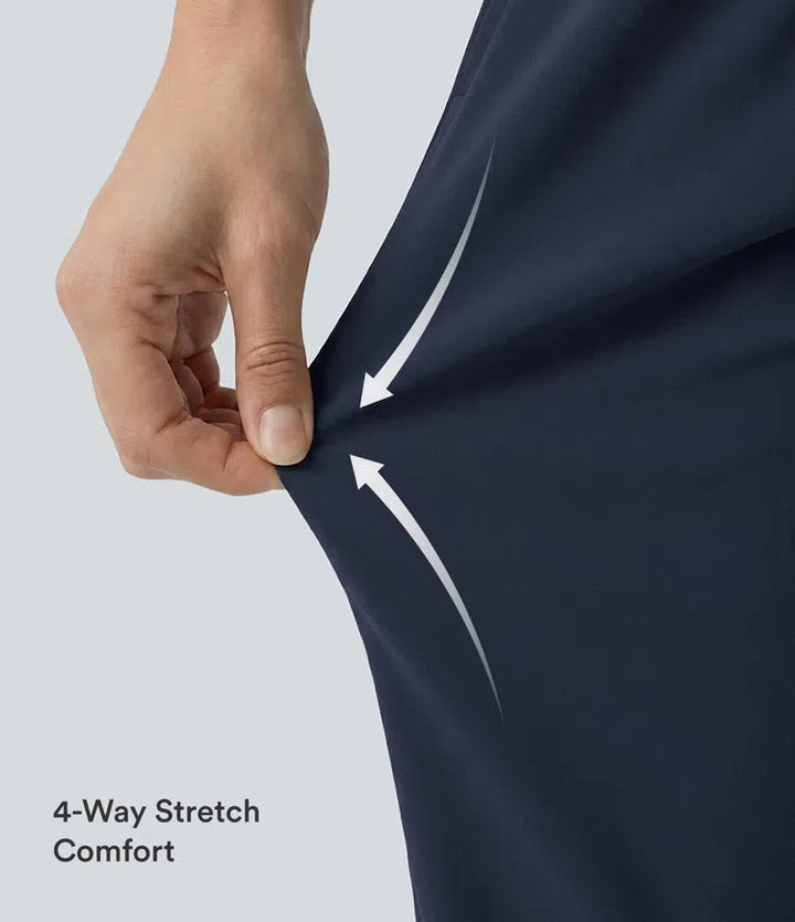 DayStretch High Waisted Barrel Leg Casual Pants with Pockets
