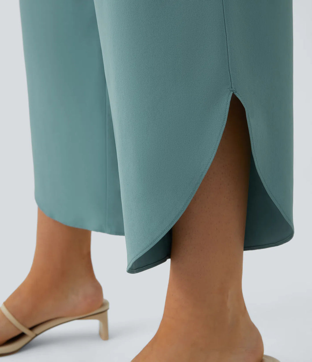 Breezeful High Waisted Crossover Quick Dry Resort Pants with Pockets