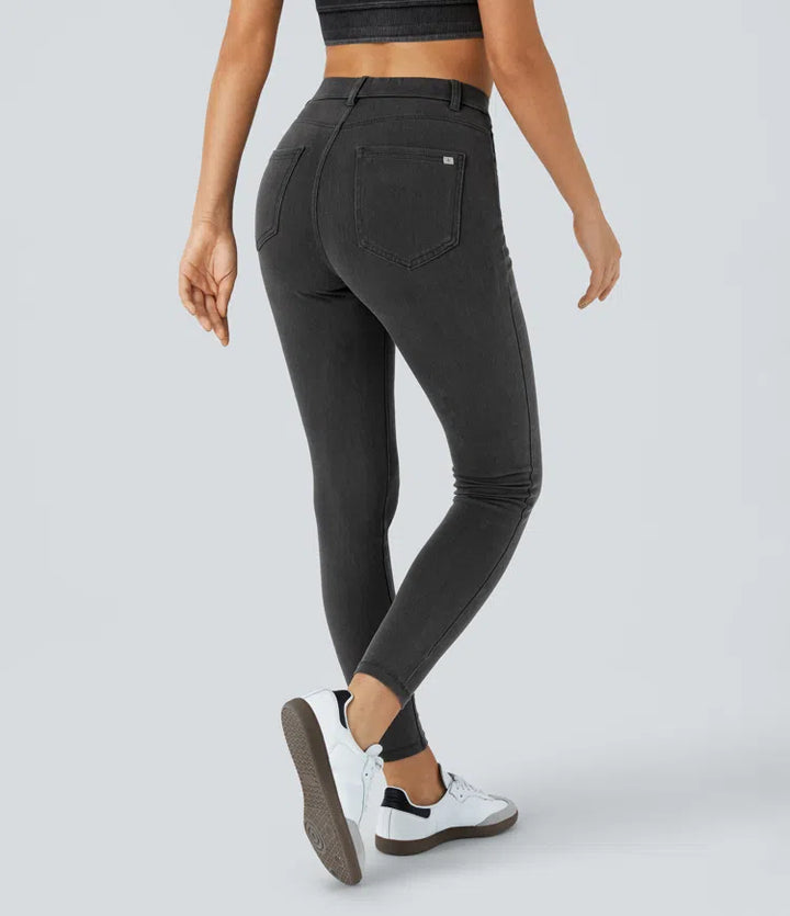 Halara Flex High Waisted Pockets Denim Work Leggings
