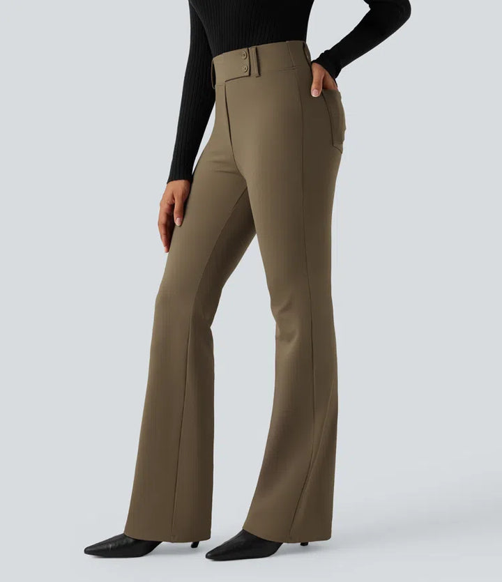 Halara Flex DayStretch High Waisted Flare Work Pants with Pockets
