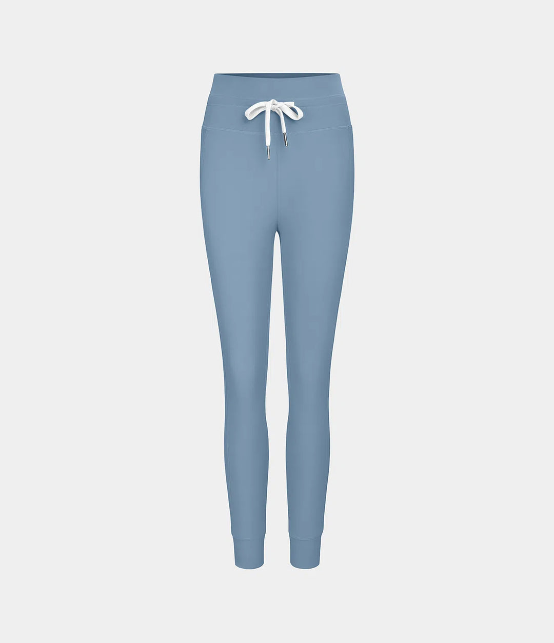 SoftlyZero Plush High Waisted Drawstring Pocket Plain Full Length Joggers