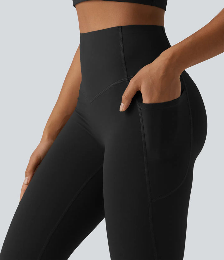 Halara UltraSculpt High Waisted Butt Lifting Tummy Control Bootcut Yoga Leggings with Pockets