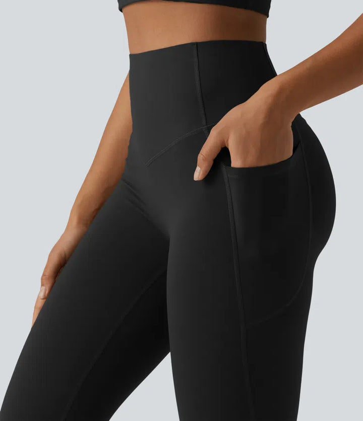 Halara UltraSculpt High Waisted Butt Lifting Tummy Control Bootcut Yoga Leggings with Pockets