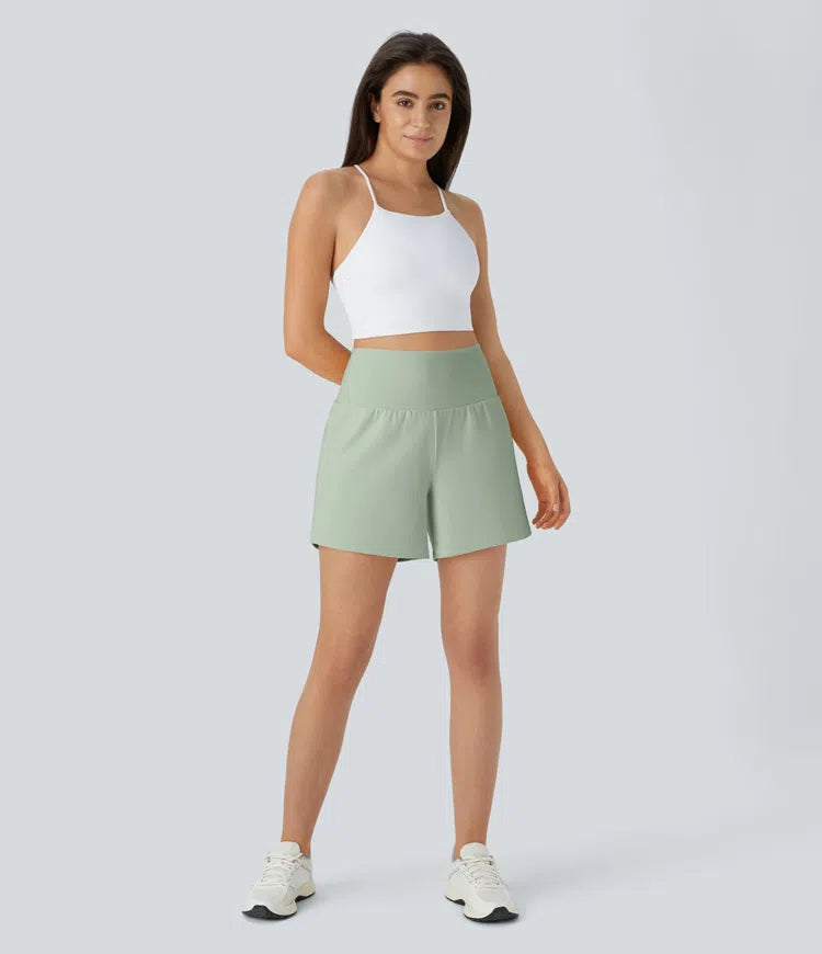 SoftlyZero Airy Super High Waisted 2-in-1  InstantCool Yoga Shorts 5&