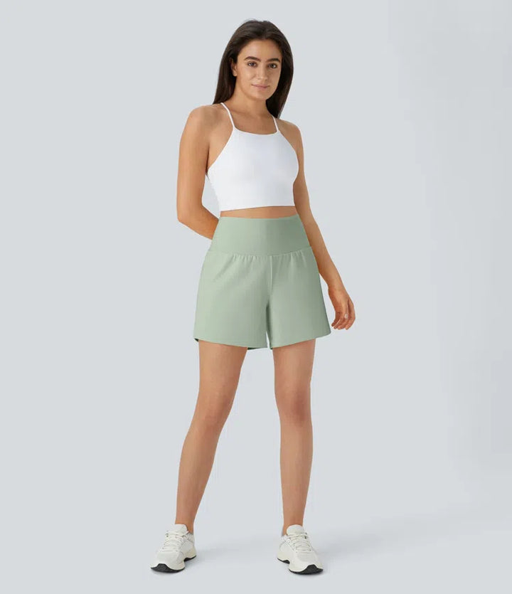 SoftlyZero Airy Super High Waisted 2-in-1  InstantCool Yoga Shorts 5&