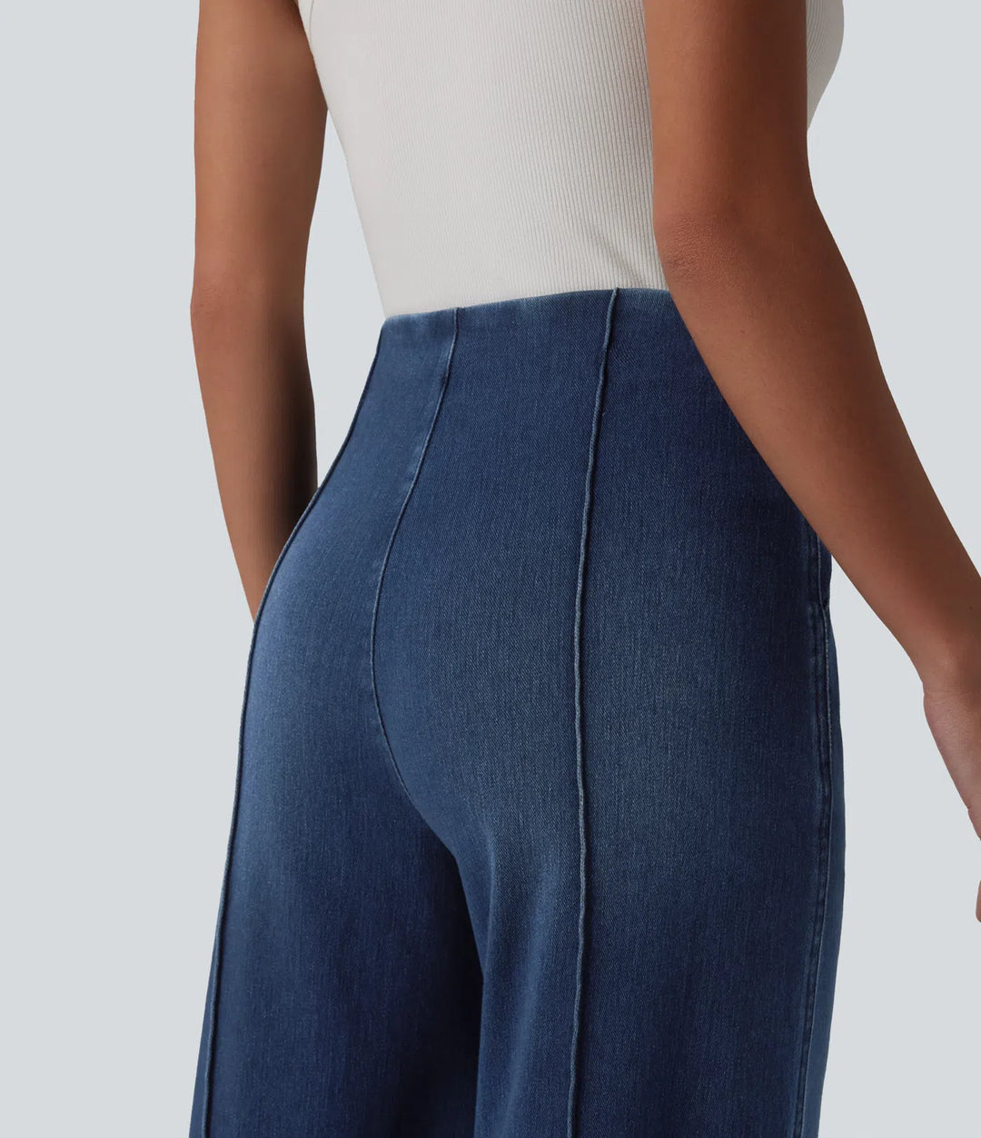 Halara Flex High Waisted Wide Leg Work Jeans with Pockets