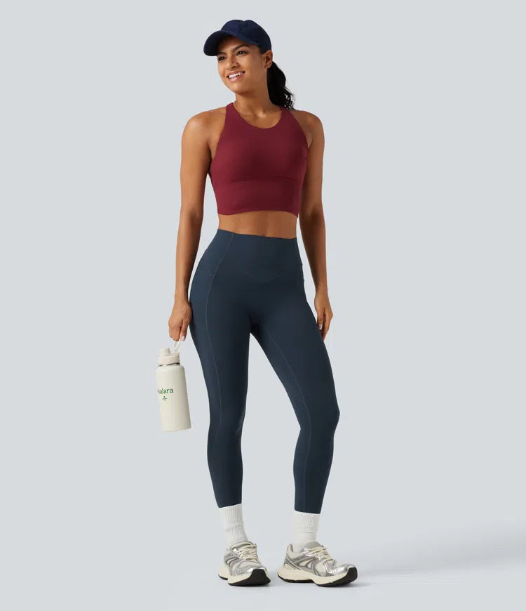 Halara UltraSculpt High Waisted Scrunch Butt Lifting Tummy Control Shaping Training Leggings with Pockets