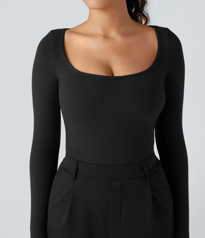 Halara HeatCore Scoop Neck Long Sleeve Work Warming T-Shirt