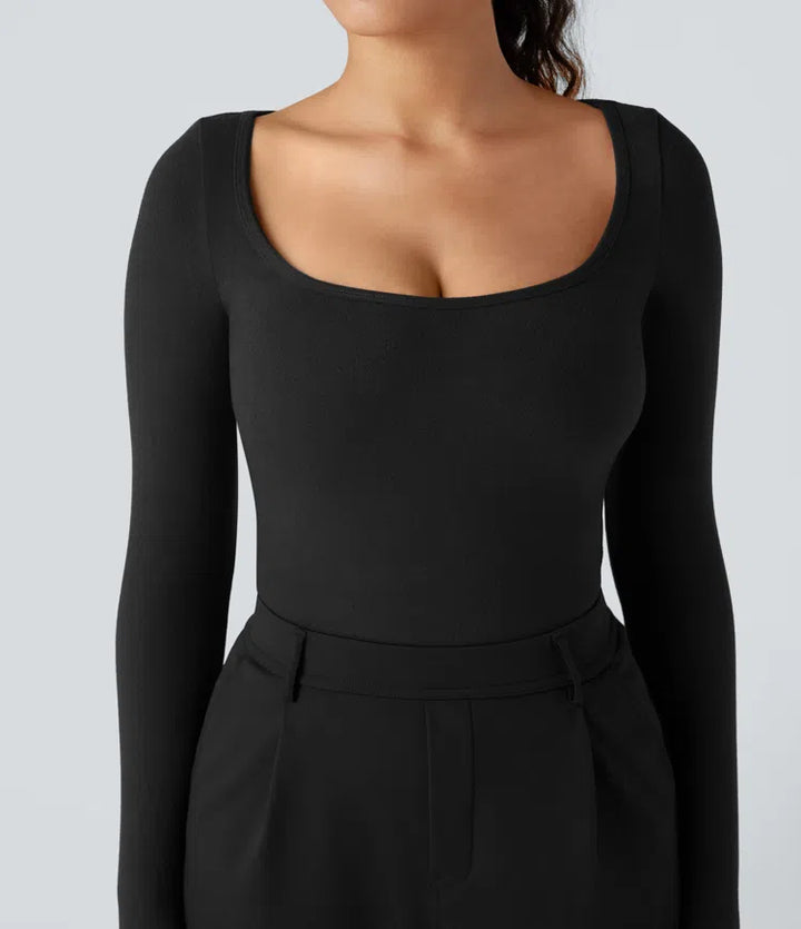 Halara HeatCore Scoop Neck Long Sleeve Work Warming T-Shirt