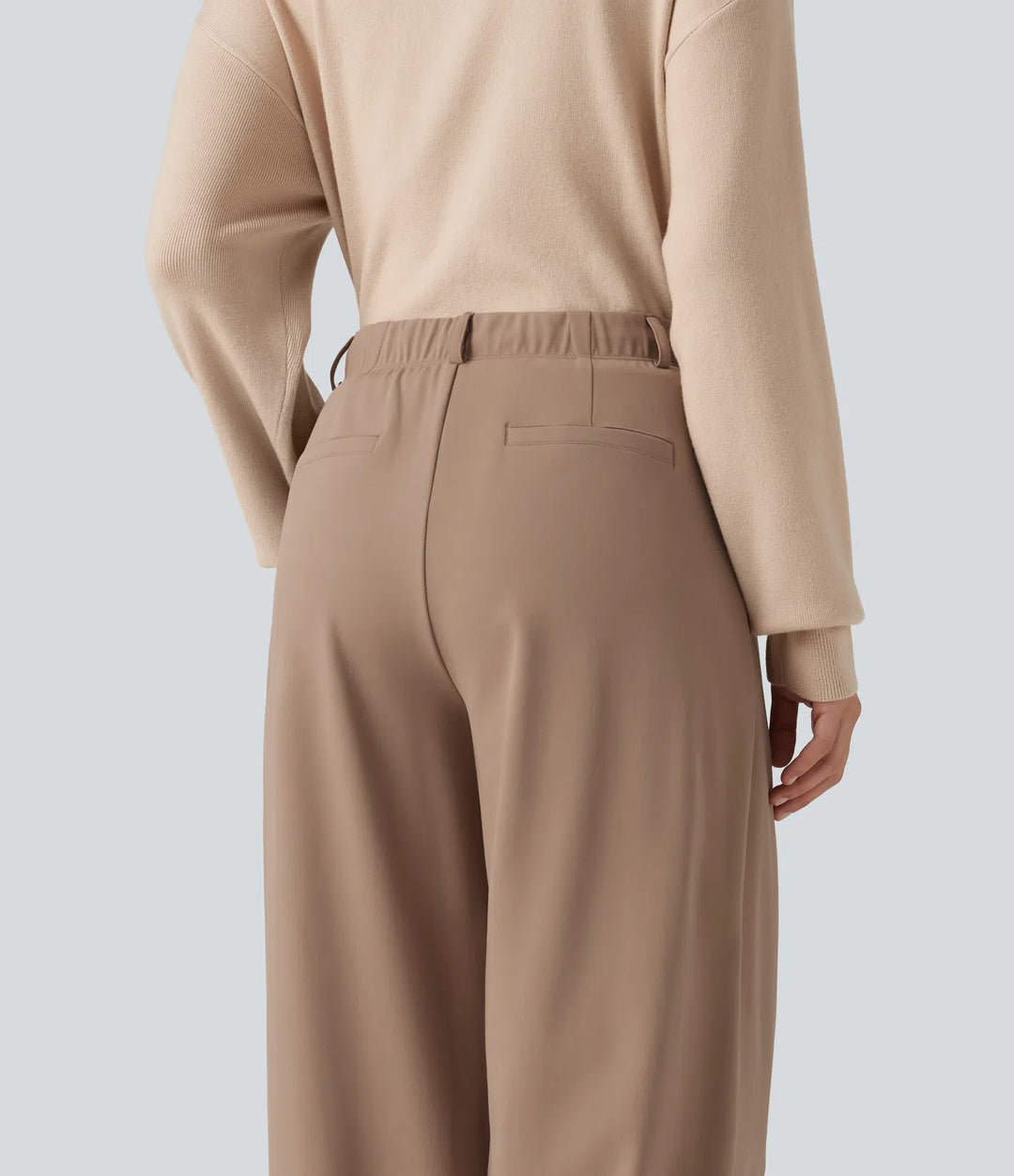 Halara Flex DayStretch Mid Rise Drawstring Wide Leg Work Pants with Pockets
