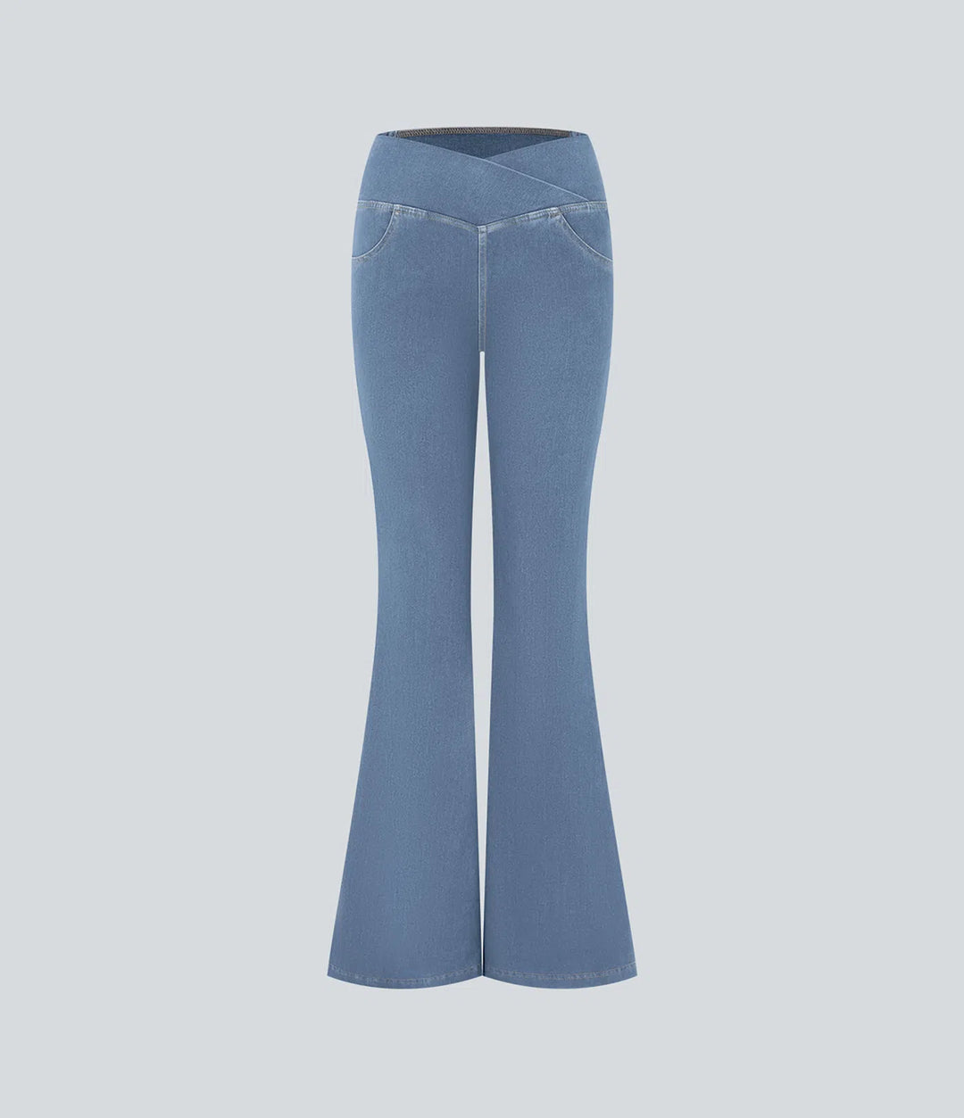 Halara Flex High Waisted Crossover Pocket InstantCool Washed Casual Jeans