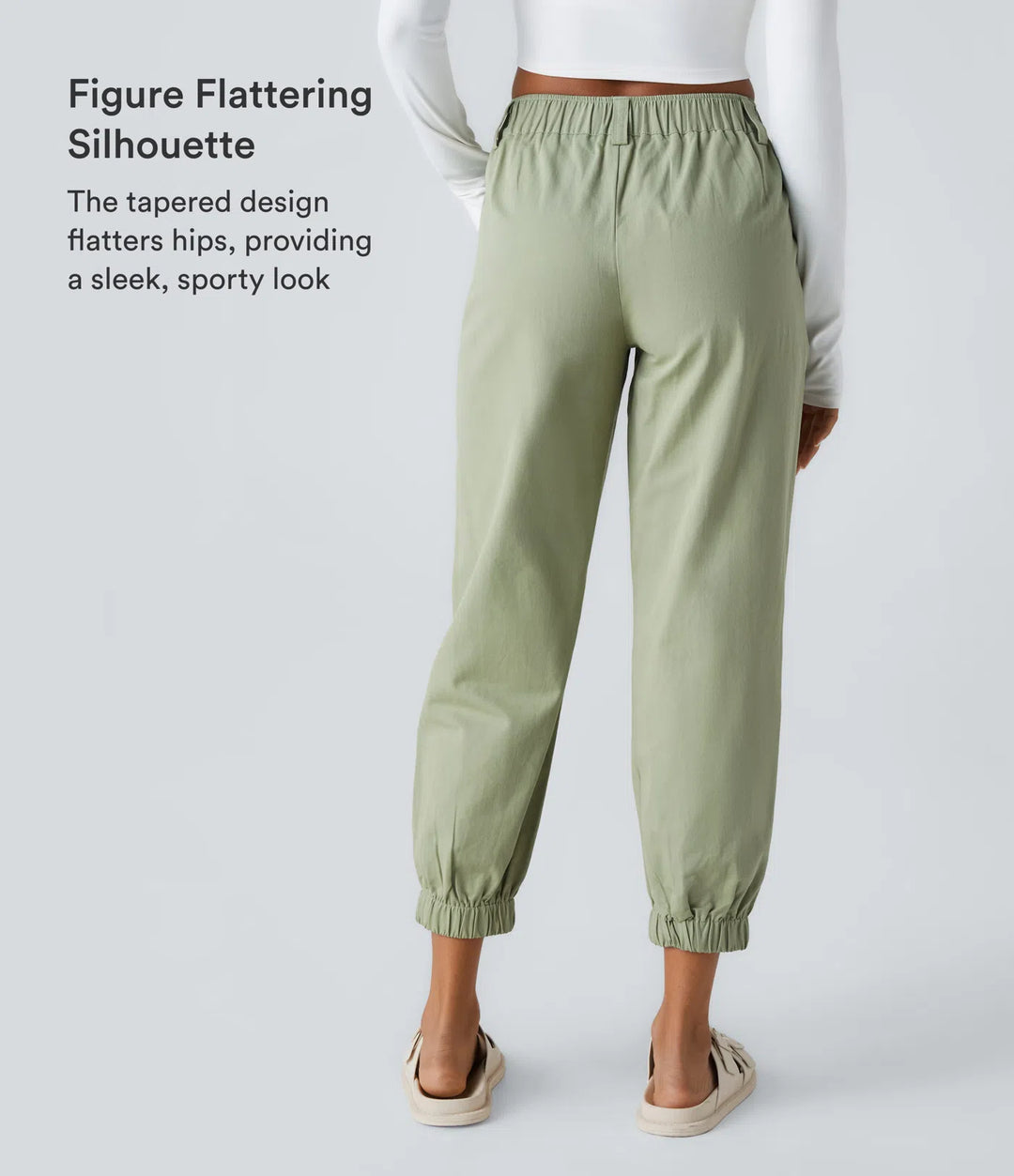 Mid Rise Casual Joggers with Pockets