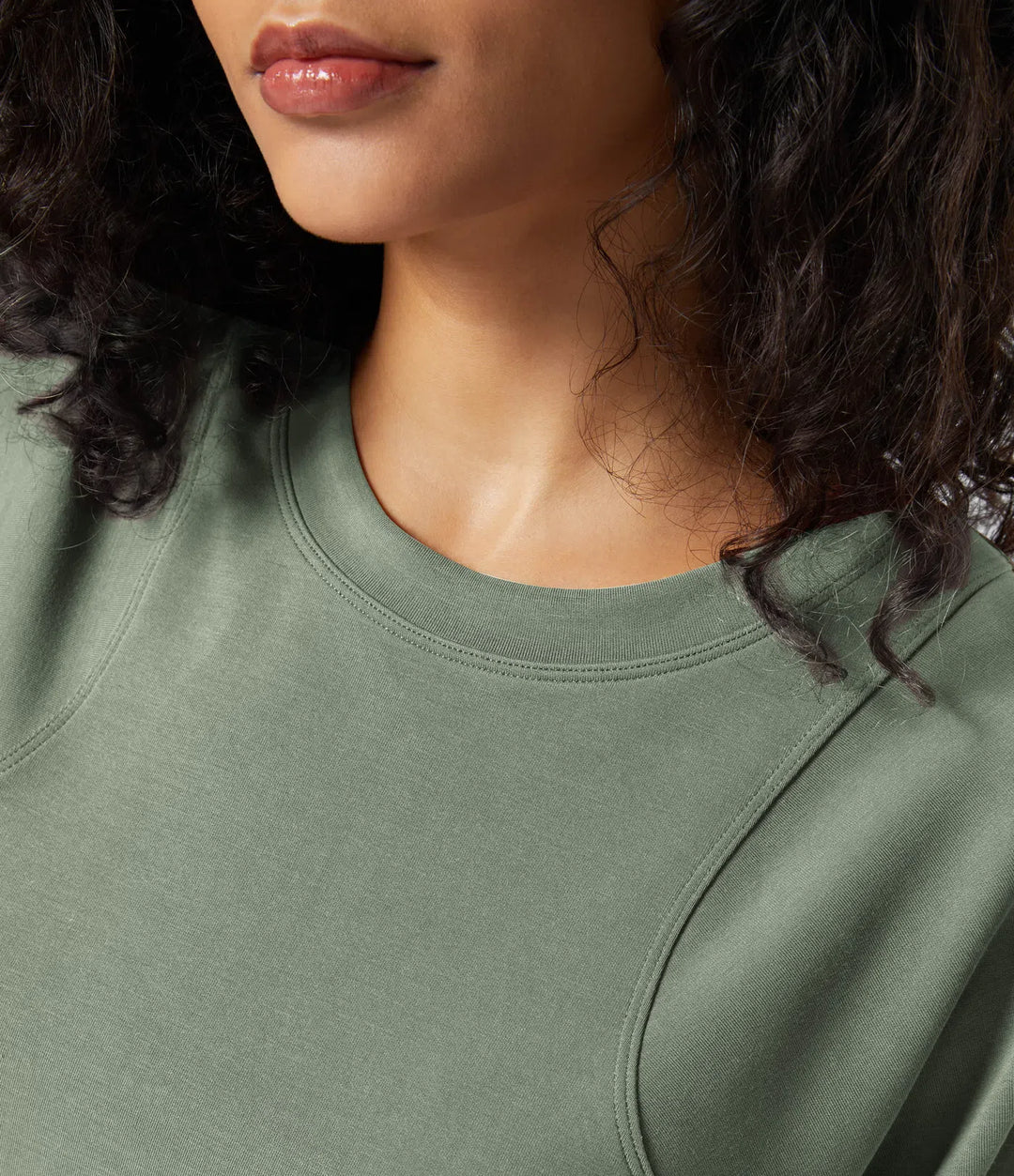 SpacerTek Round Neck Raglan Sleeve Solid Casual Sweatshirt