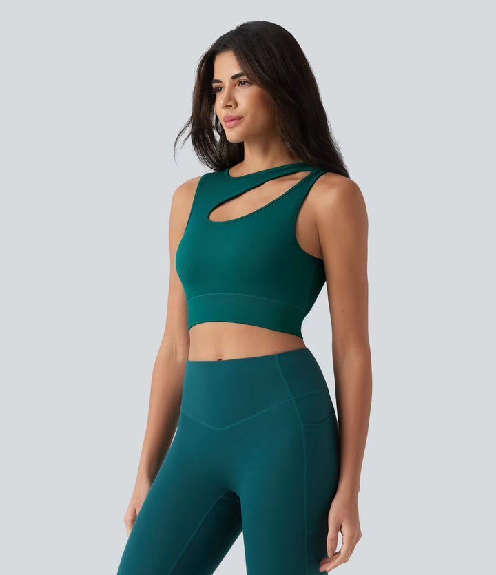 OneForm Seamless Flow Cut-Out Built-in Bra Yoga Tank Top