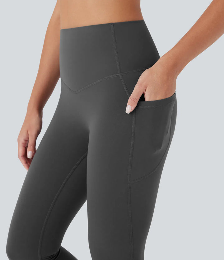 Halara UltraSculpt High Waisted Butt Lifting Tummy Control Pocket Shaping Capri Training Leggings