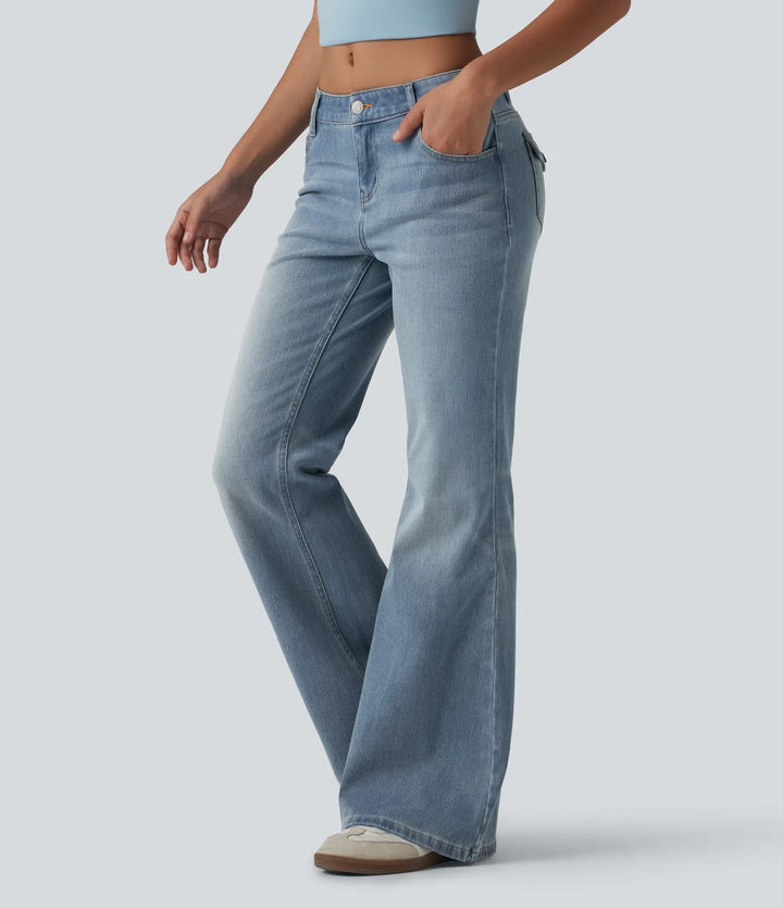 Halara Flex Low Rise Flare Casual Jeans with Pockets