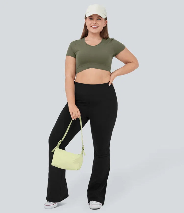 DayStretch High Waisted Pocket Flare Yoga Plus Size Leggings