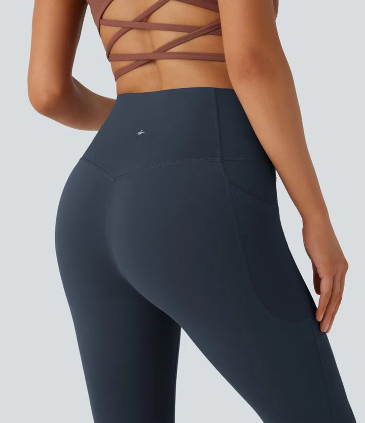 Halara UltraSculpt High Waisted Tummy Control Pocket Shaping Yoga Bootcut Leggings