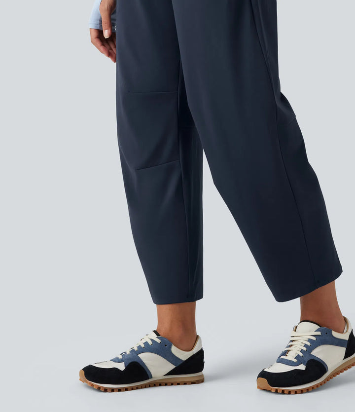 DayStretch High Waisted Barrel Leg Dance Pants with Pockets