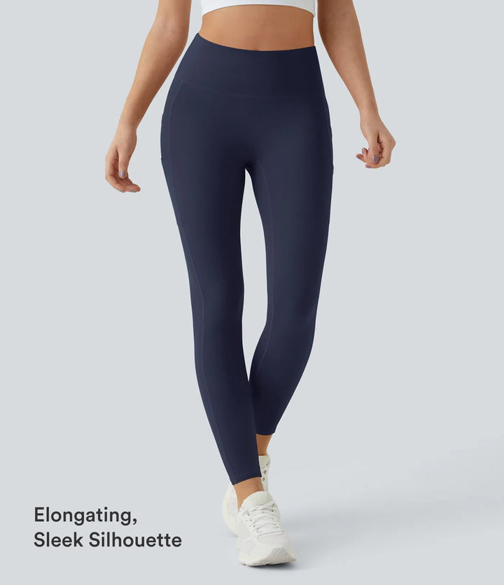 SoftlyZero High Waisted Double Pockets Plain Leggings