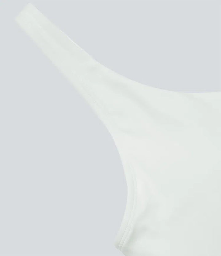 SoftlyZero Plush Padded V Neck Plain Tank Top