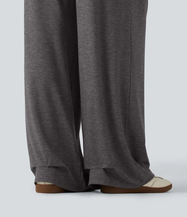 High Waisted Ruched Baggy Yoga Pants with Pockets