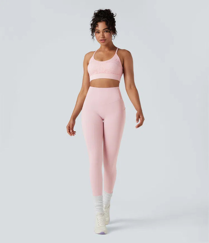 Seamless Flow Low Support Cut Out Yoga Sports Bra