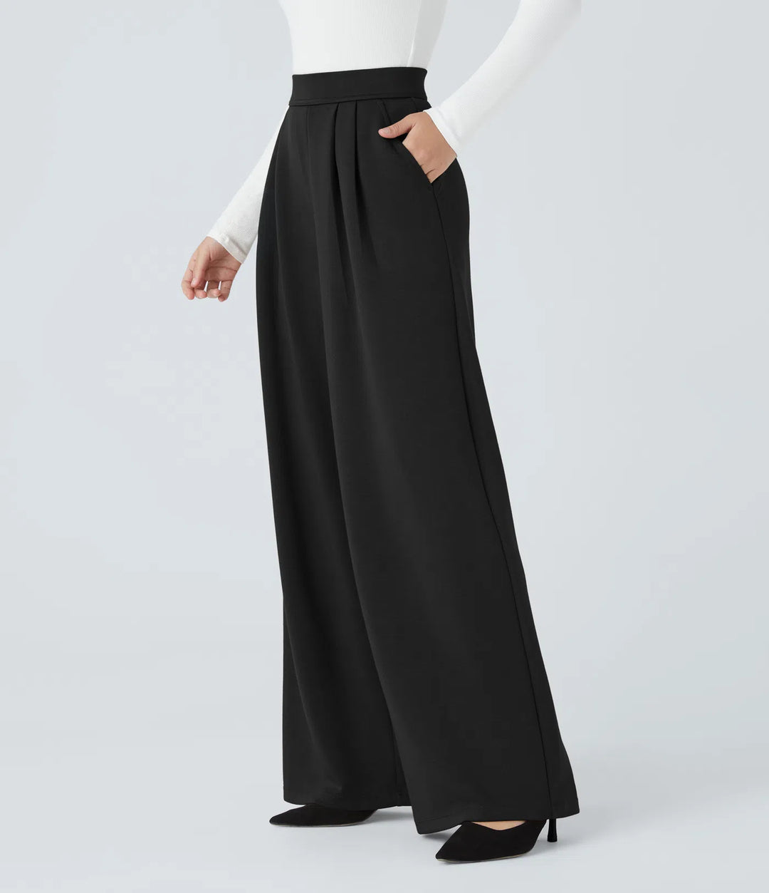 Halara Flex High Waisted Pocket Wide Leg Work Pants
