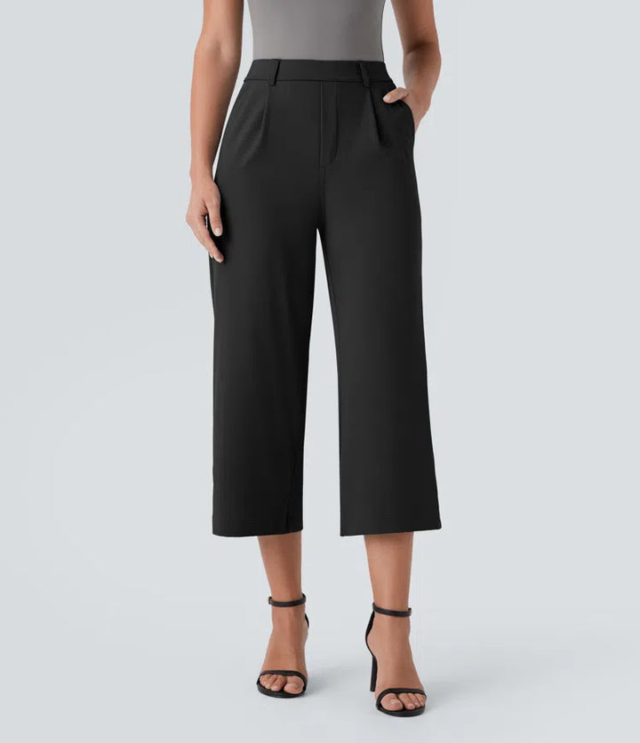 Halara Flex DayStretch High Waisted Side Pocket Straight Leg Capri Work Pants