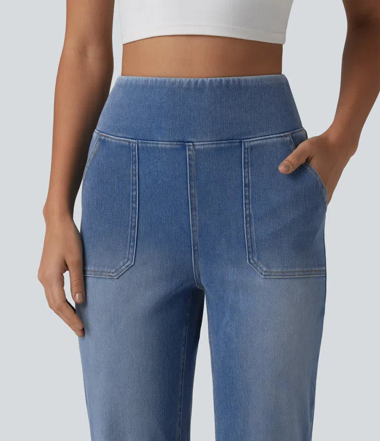 Halara Flex High Waisted Tummy Control Bootcut Casual Jeans with Pockets