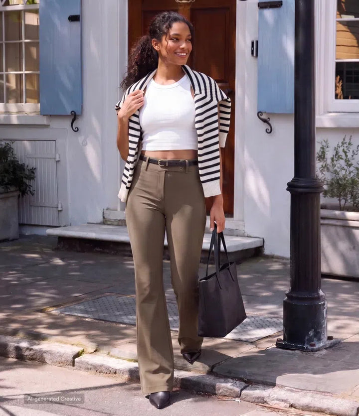 Halara Flex DayStretch High Waisted Flare Work Pants with Pockets