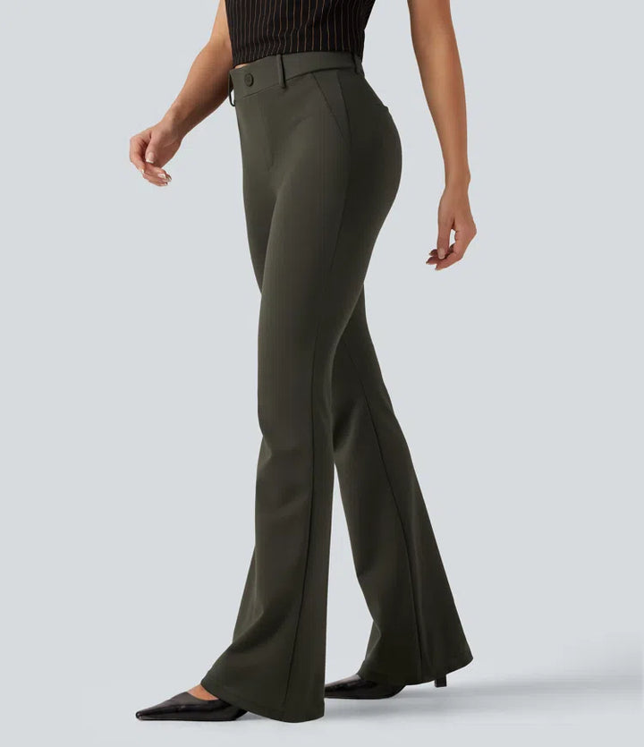 Halara Flex Mid Rise Bootcut Work Pants with Pockets