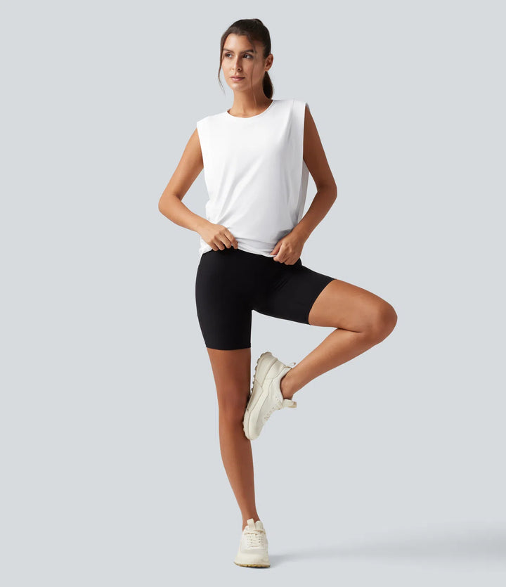 Round Neck Sleeveless InstantCool Work Sports Top-UPF50+