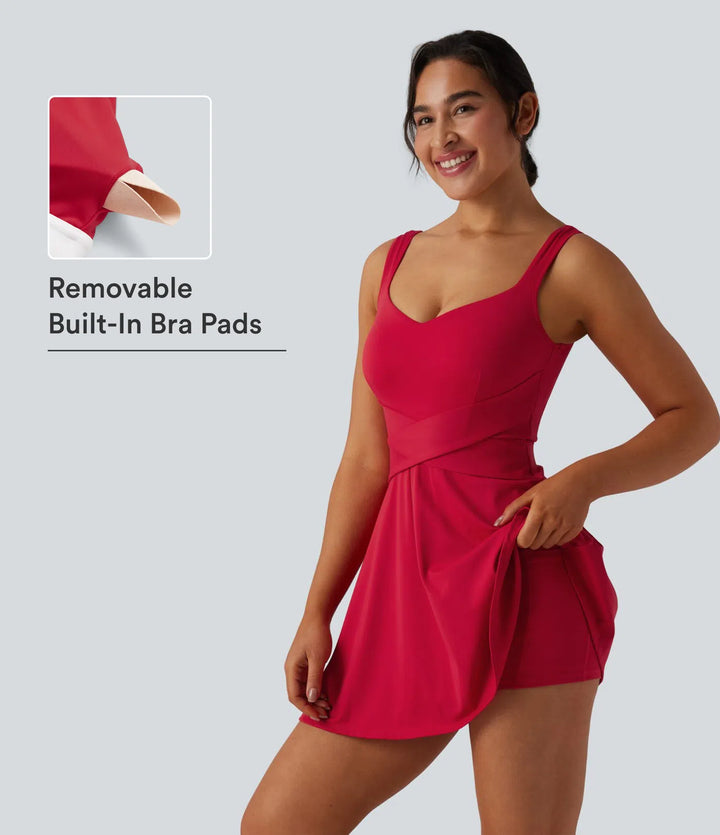 SoftlyZero Airy 2-in-1 InstantCool Mini Tennis Active Dress with Pocket-Easy Peezy Edition