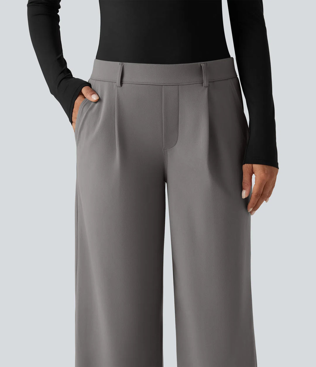 Halara Flex DayStretch Low Rise Straight Leg Work Pants with Pockets