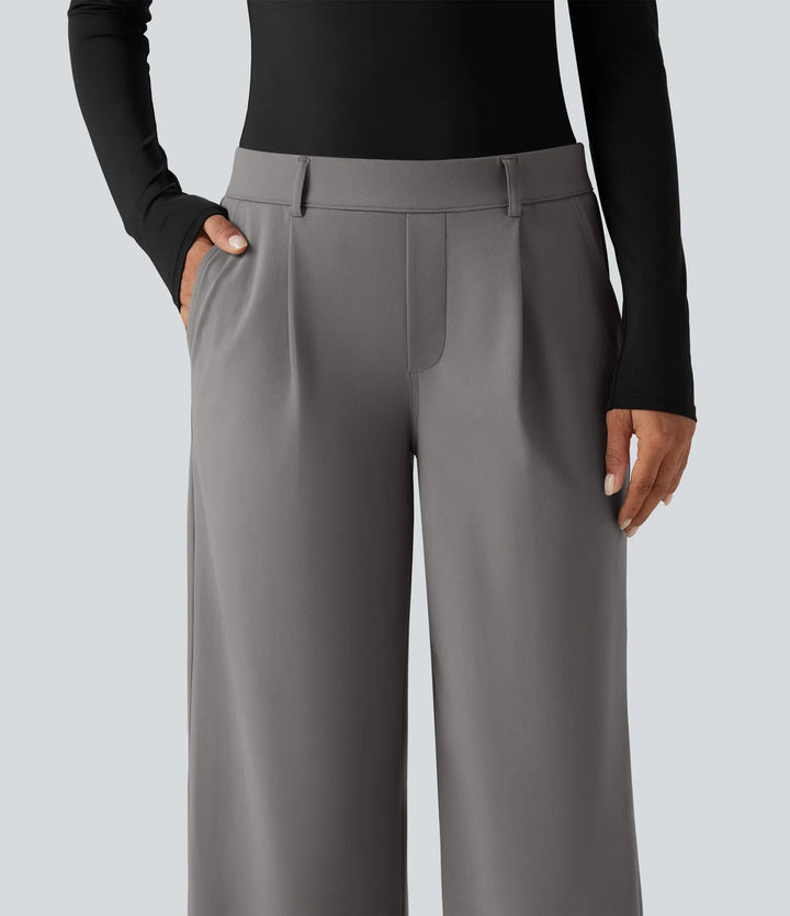 Halara Flex DayStretch Low Rise Straight Leg Work Pants with Pockets
