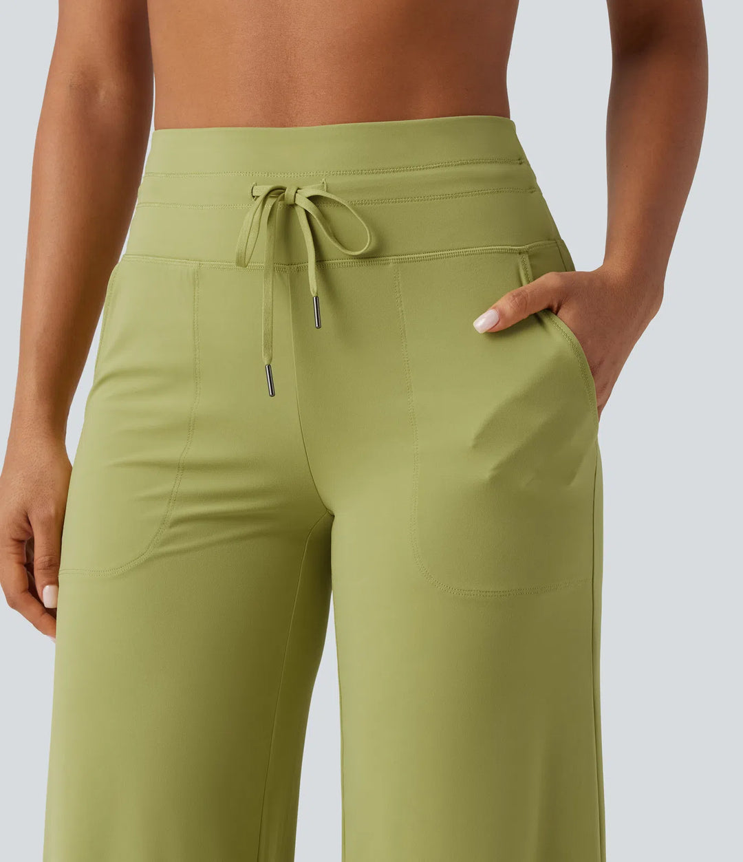 Halara UltraSculpt High Waisted Drawstring Straight Leg Yoga Pants with Pockets