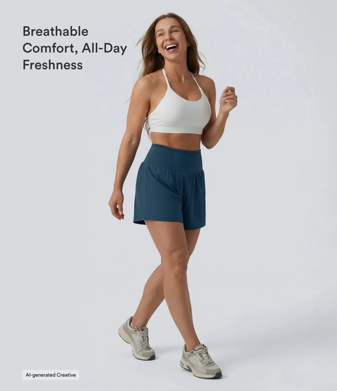 Softlyzero Airy High Waisted Tummy Control 2-in-1 InstantCool Yoga Shorts 5&