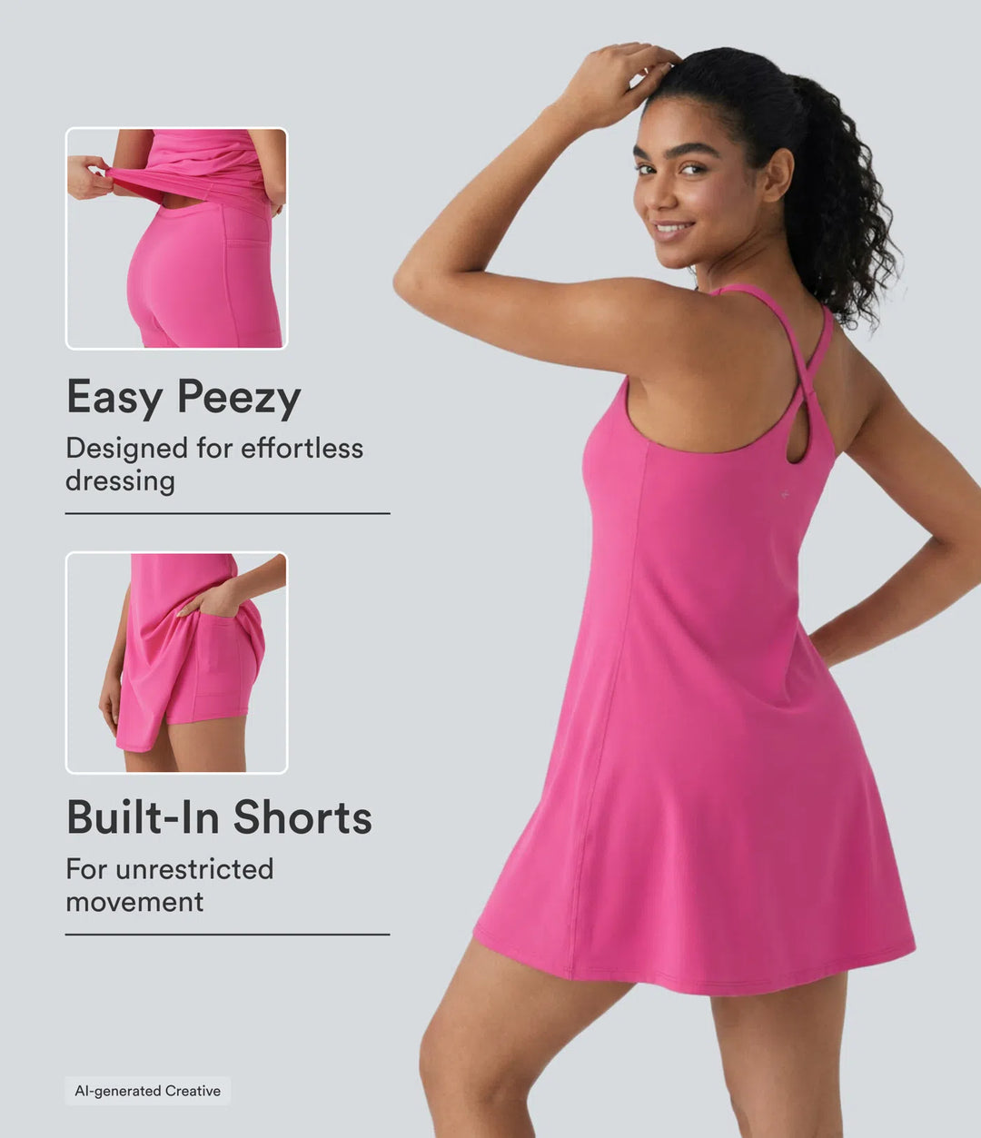 SoftlyZero Plush Active Dress-Longer Length-Easy Peezy Edition DD-F Cups