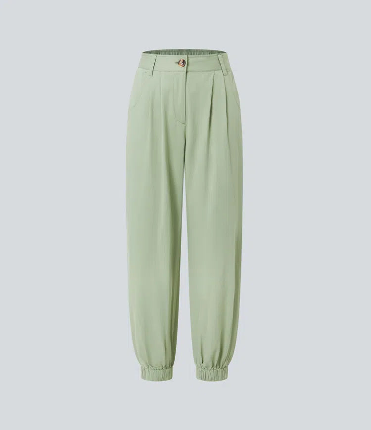 Mid Rise Casual Joggers with Pockets