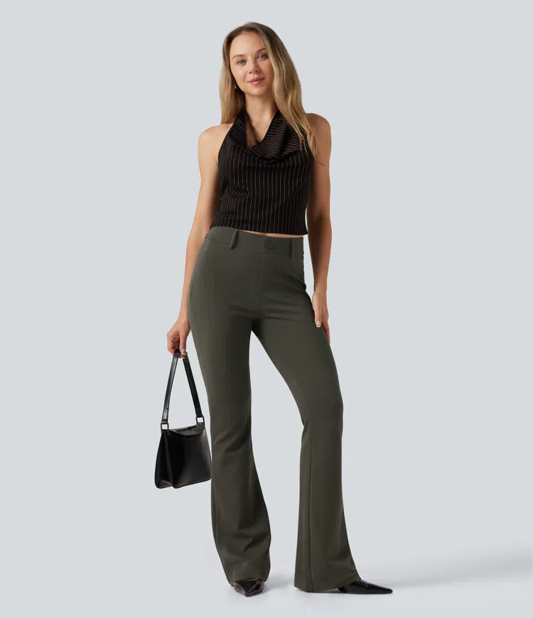 Halara Flex Mid Rise Bootcut Work Pants with Pockets