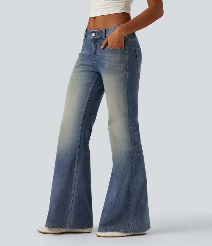 Halara Flex Low Rise Flare Casual Jeans with Pockets