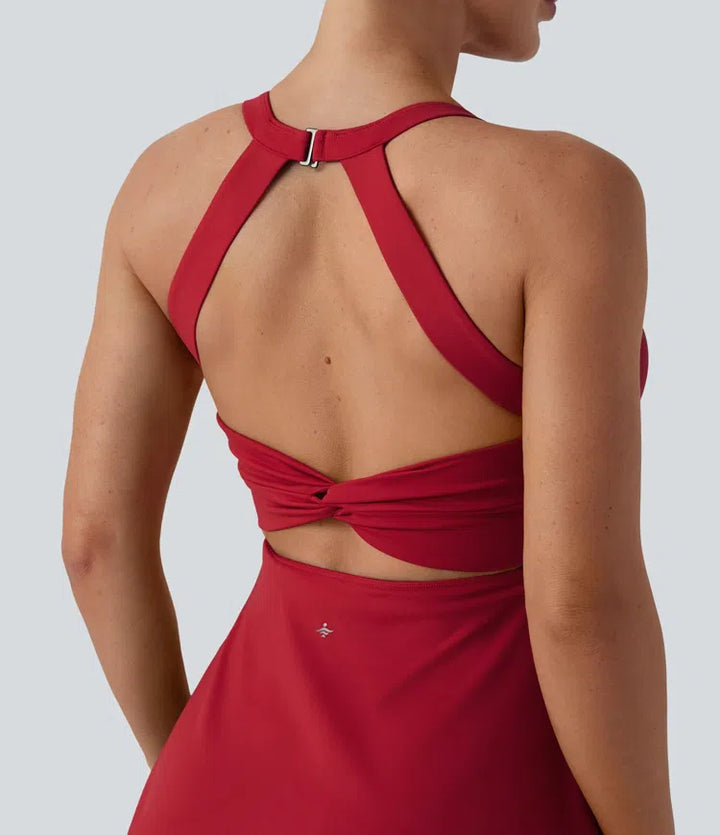 SoftlyZero Airy Backless Twisted InstantCool Dance Active Dress-Easy Peezy Edition DD-F Cups