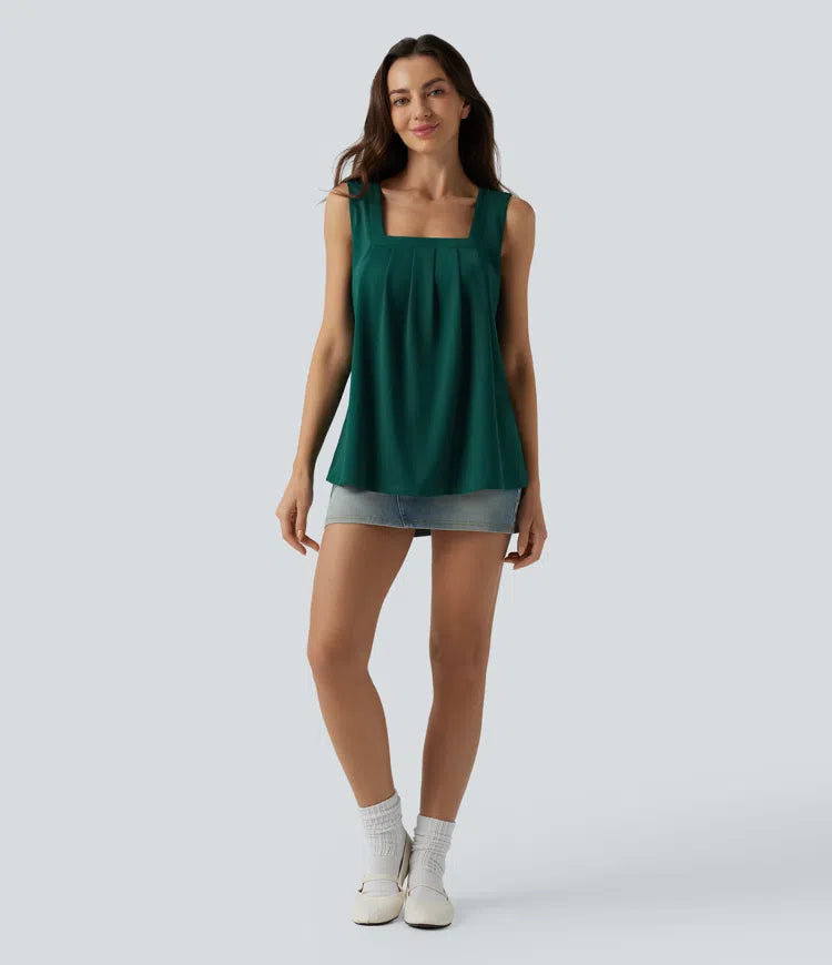 Square Neck Casual Tank Top