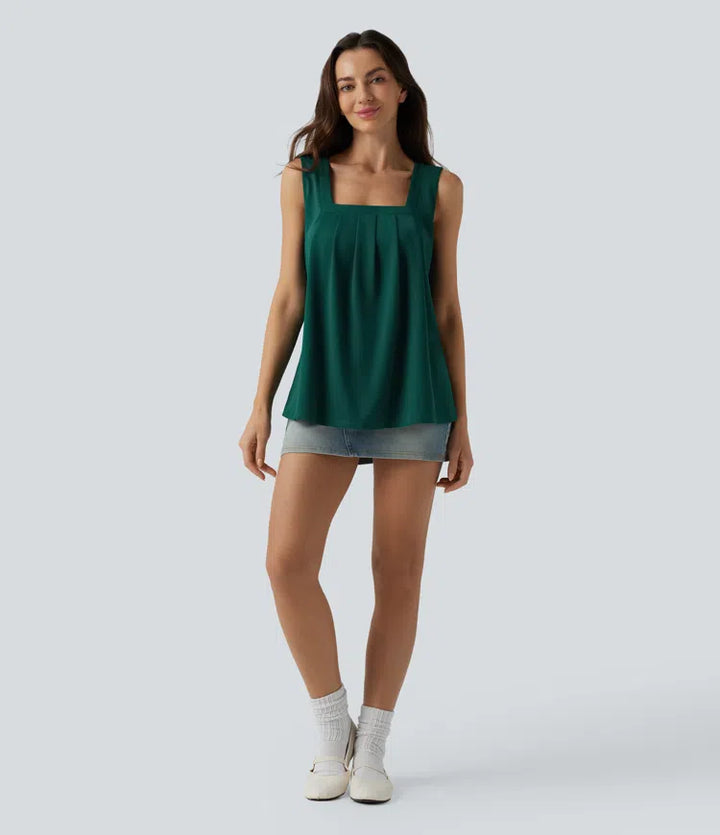 Square Neck Casual Tank Top