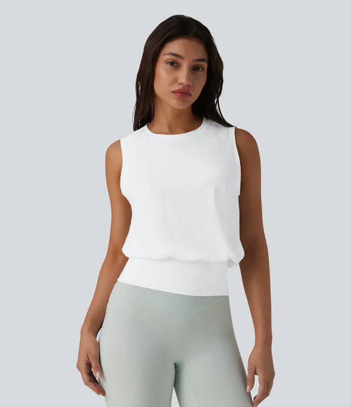 Round Neck Workout Tank Top