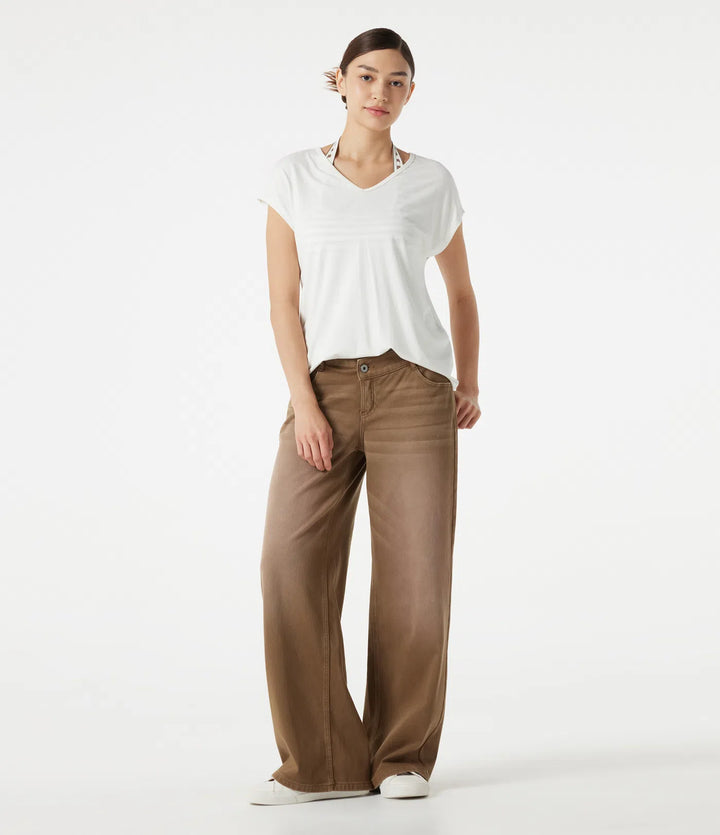 Halara Flex Asymmetric Low Rise Wide Leg Colorful Washed Casual Jeans with Pockets
