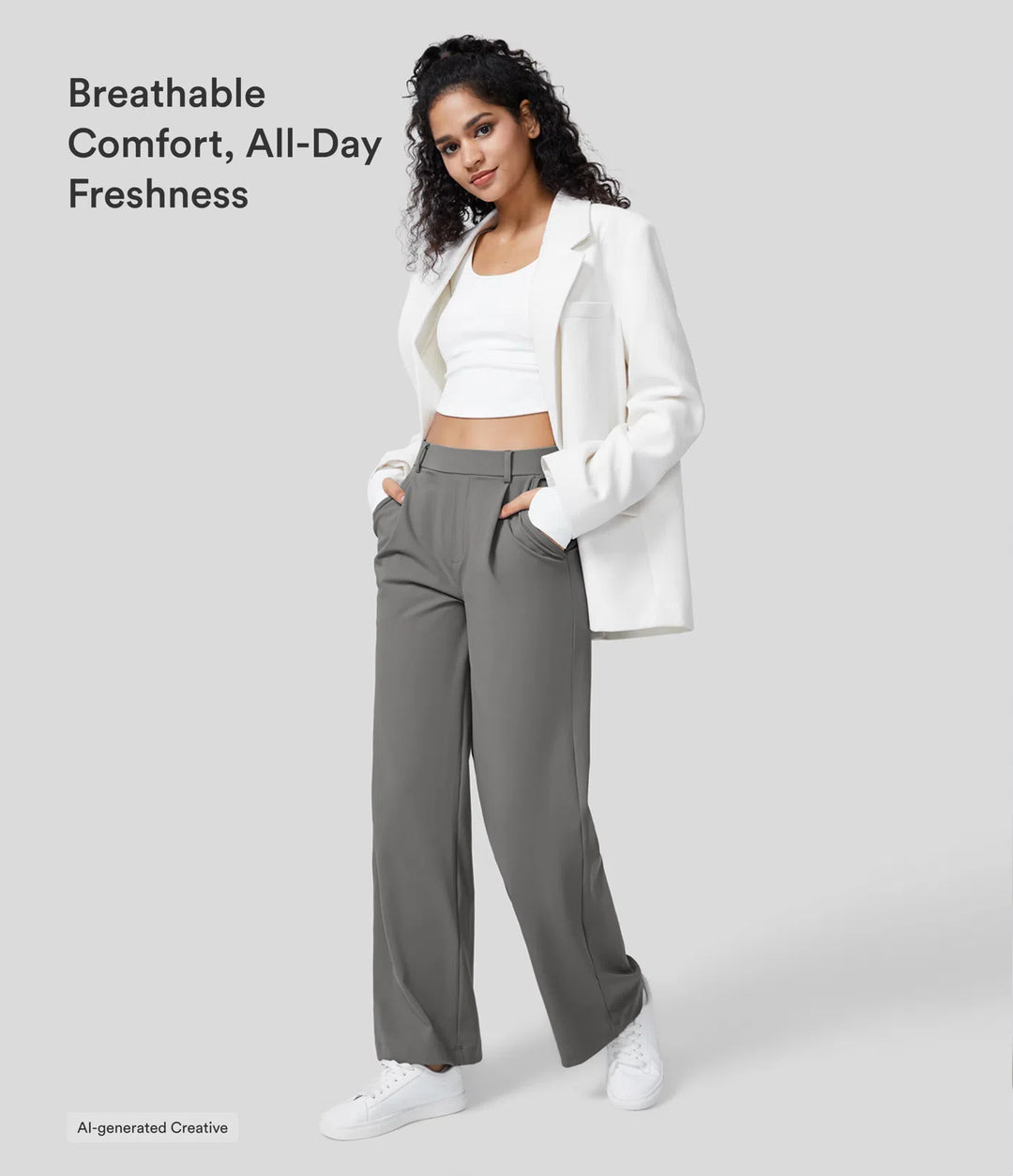 Halara Flex DayStretch High Waisted Pocket Straight Leg Work Pants